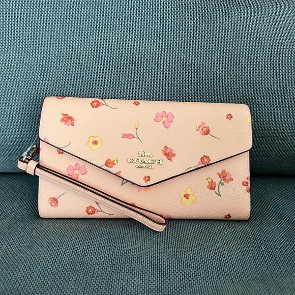 Coach Bags Coach Travel Envelope Wallet With Mystical Floral Print